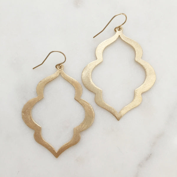 RIVER | Gold Moroccan Earrings | Gold Boho Earrings | Gold Statement Earrings | Brushed Gold Moroccan Earrings | Gold Bohemian Earrings