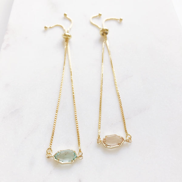 CORA | Bolo Bracelet | Gold Bolo Bracelet | Dainty Bolo Bracelet | Dainty Adjustable Bracelet | Stone Bracelet | Dainty Gold Bolo Bracelet