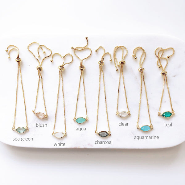 CORA | Bolo Bracelet | Gold Bolo Bracelet | Dainty Bolo Bracelet | Dainty Adjustable Bracelet | Stone Bracelet | Dainty Gold Bolo Bracelet