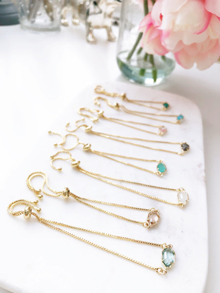 CORA | Bolo Bracelet | Gold Bolo Bracelet | Dainty Bolo Bracelet | Dainty Adjustable Bracelet | Stone Bracelet | Dainty Gold Bolo Bracelet