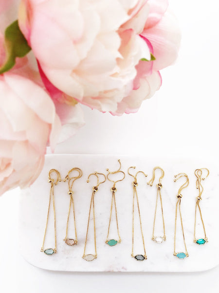 CORA | Bolo Bracelet | Gold Bolo Bracelet | Dainty Bolo Bracelet | Dainty Adjustable Bracelet | Stone Bracelet | Dainty Gold Bolo Bracelet