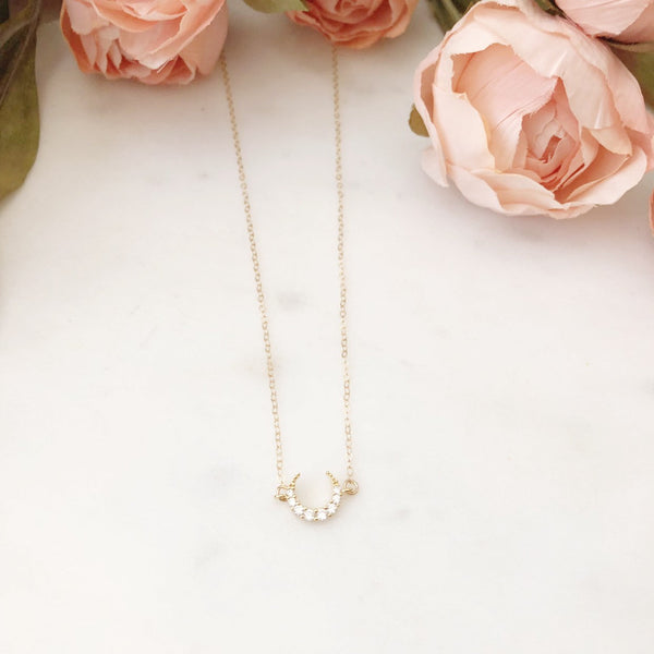 Crescent Moon Necklace, Moon Necklace, Celestial Jewelry, Dainty Gold Necklace, Celestial Necklace, Best Friend Gifts, ALLI