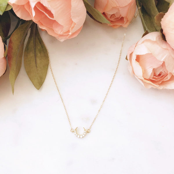 Crescent Moon Necklace, Moon Necklace, Celestial Jewelry, Dainty Gold Necklace, Celestial Necklace, Best Friend Gifts, ALLI