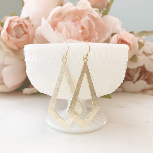 Gold Statement Earrings, Gold Geometric Earrings, Minimalist Earrings, Gold Dangle Earrings, Modern Earrings, Geometric Earrings, Presley
