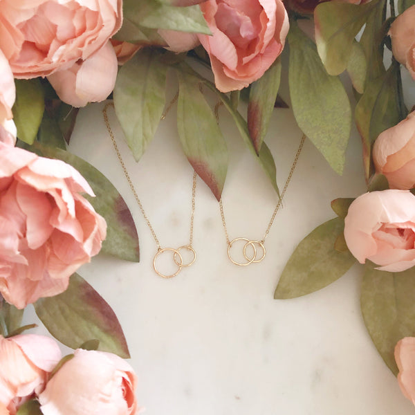 MOTHER DAUGHTER NECKLACE, Mom Necklace, Mom Gift, Gift For Mom, New Mom Gift, Dainty Necklace, Gold Filled Necklace, Minimalist Necklace
