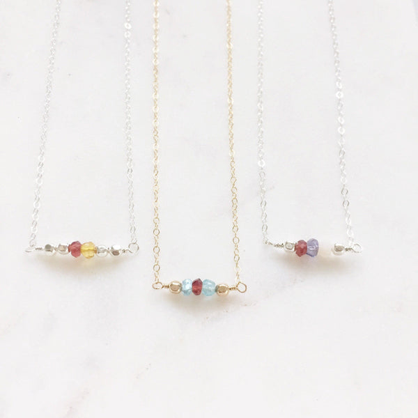 Birthstone Necklace, Mothers Day Gift, Mom Gift, Mom Necklace, Family Necklace, Personalized Necklace, Wire Wrapped Necklace, Stone Necklace
