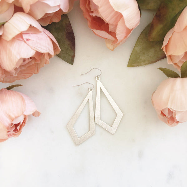 Statement Earrings Silver, Geometric Earrings, Silver Earrings, Minimalist Earrings, Silver Dangle Earrings, Modern Earrings, Presley
