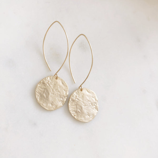 Gold Coin Earrings, Disc Earrings, Best Friend Birthday Gifts, JUNIE
