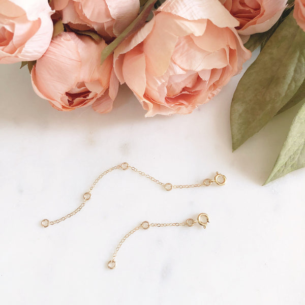 Necklace Extender, Gold Filled Necklace Extender, Adjustable Extender, Gold Extender, Extension Chain Extender Chain, Gold Extension Chain