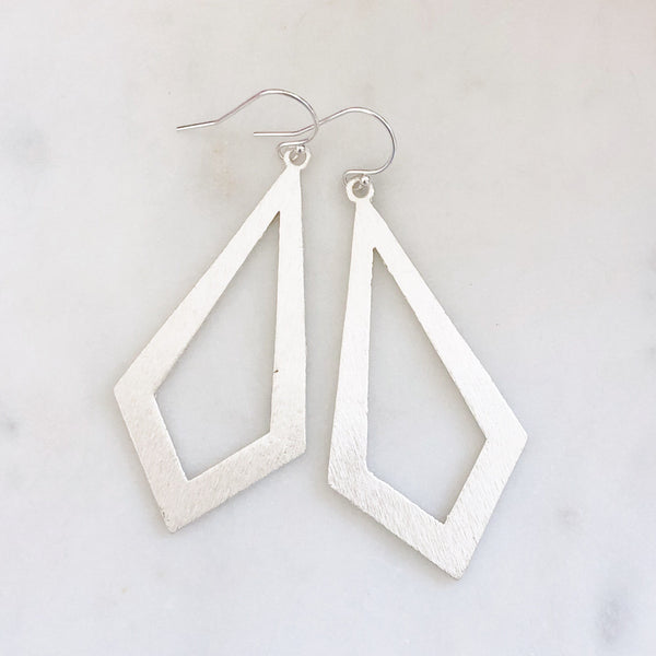 Statement Earrings Silver, Geometric Earrings, Silver Earrings, Minimalist Earrings, Silver Dangle Earrings, Modern Earrings, Presley