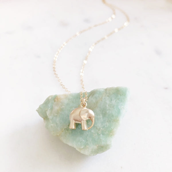 Elephant Necklace, Gold Elephant Necklace, Elephant Gifts, Charm Necklace, Dainty Necklace Gold, Gold Necklace, Gift For Her, Minimalist