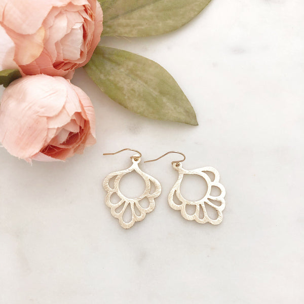 Art Deco Earrings, Statement Earrings, Boho Earrings, Gold Statement Earrings, Gold Drop Earrings, Bohemian Earrings, LEONA