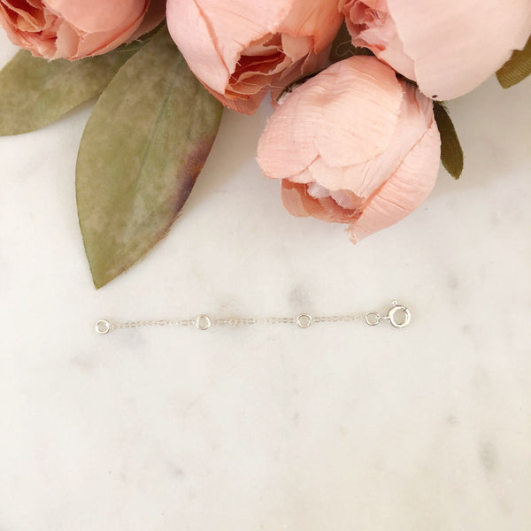 Necklace Extender, Sterling Silver Necklace Extender, Adjustable Extender, Silver Extender, Extension Chain, Silver Extender Chain