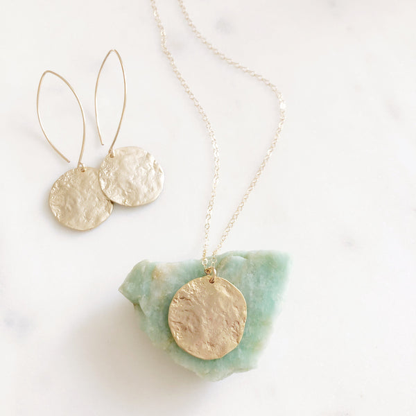 Gold Coin Earrings, Disc Earrings, Best Friend Birthday Gifts, JUNIE