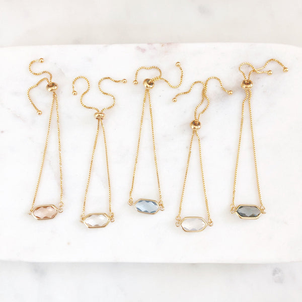 Bolo Bracelet, Adjustable Bracelet, Slider Bracelet, Dainty Gold Bracelet, Bridesmaid Bracelet, Bridal Jewelry, SERENITY