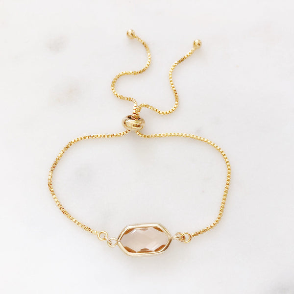 Bolo Bracelet, Adjustable Bracelet, Slider Bracelet, Dainty Gold Bracelet, Bridesmaid Bracelet, Bridal Jewelry, SERENITY