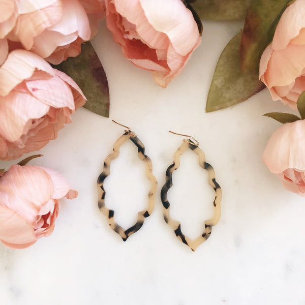 Tortoise Shell Earrings, Statement Earrings, Acrylic Earrings, Dangle Earrings, Tortoise Earrings, Drop Earrings, Acetate Earrings, Hannah