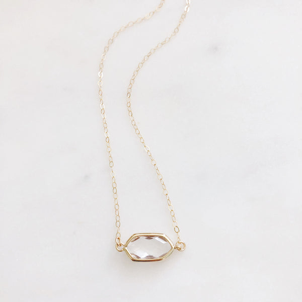 Crystal Necklace, Stone Necklace, Dainty Gold Necklace, Secret Santa Gift for Women, SERENITY