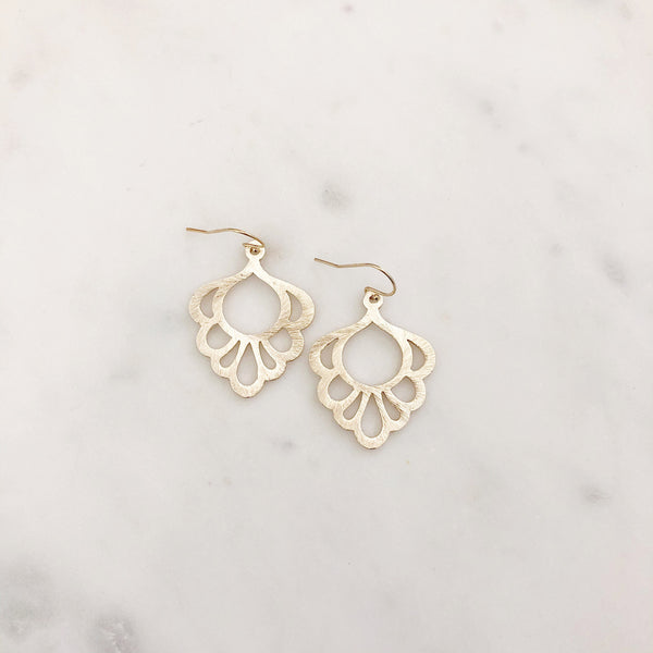 Art Deco Earrings, Statement Earrings, Boho Earrings, Gold Statement Earrings, Gold Drop Earrings, Bohemian Earrings, LEONA