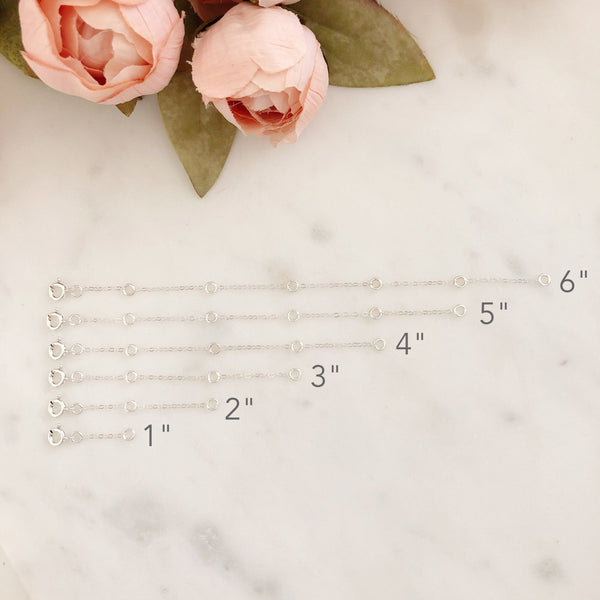 Necklace Extender, Sterling Silver Necklace Extender, Adjustable Extender, Silver Extender, Extension Chain, Silver Extender Chain