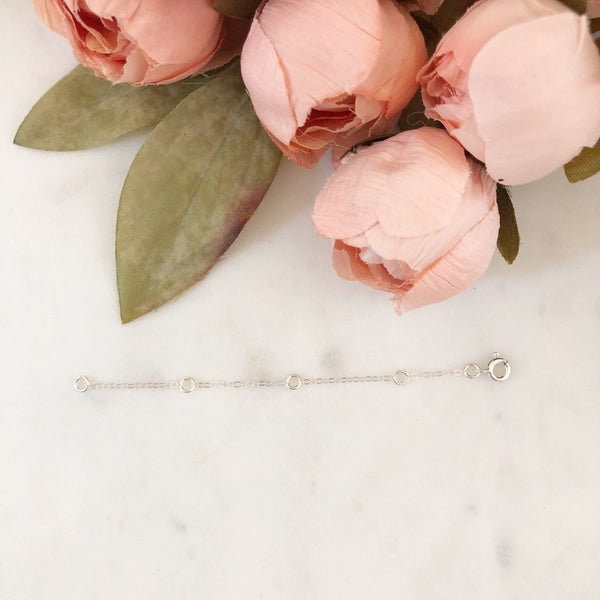 Necklace Extender, Sterling Silver Necklace Extender, Adjustable Extender, Silver Extender, Extension Chain, Silver Extender Chain