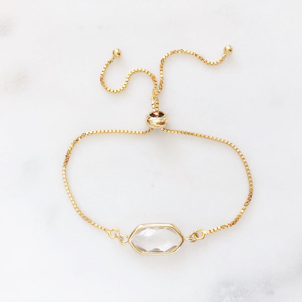 Bolo Bracelet, Adjustable Bracelet, Slider Bracelet, Dainty Gold Bracelet, Bridesmaid Bracelet, Bridal Jewelry, SERENITY
