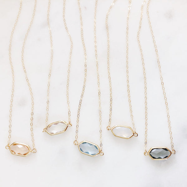 Crystal Necklace, Stone Necklace, Dainty Gold Necklace, Secret Santa Gift for Women, SERENITY