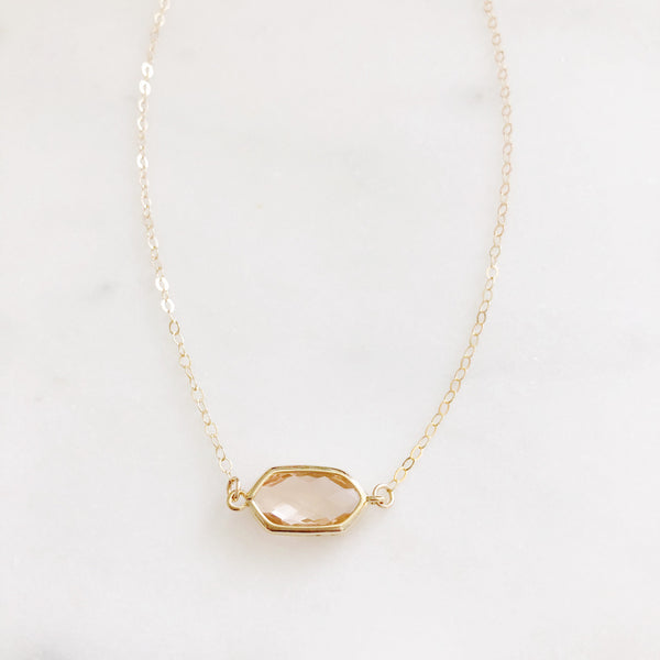 Crystal Necklace, Stone Necklace, Dainty Gold Necklace, Secret Santa Gift for Women, SERENITY