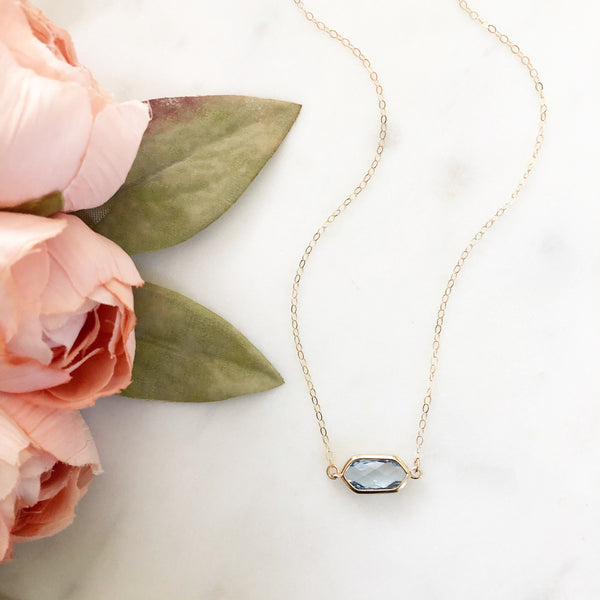 Crystal Necklace, Stone Necklace, Dainty Gold Necklace, Secret Santa Gift for Women, SERENITY