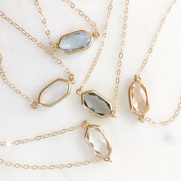 Crystal Necklace, Stone Necklace, Dainty Gold Necklace, Secret Santa Gift for Women, SERENITY