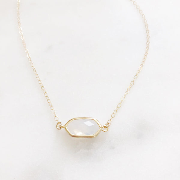 Crystal Necklace, Stone Necklace, Dainty Gold Necklace, Secret Santa Gift for Women, SERENITY