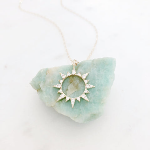 Sun Necklace, Celestial Jewelry, Sunburst Necklace, Dainty Gold Necklace, Best Friend Gifts, Birthday Gifts for Her, SUNNY
