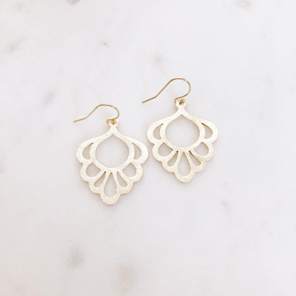 Art Deco Earrings, Statement Earrings, Boho Earrings, Gold Statement Earrings, Gold Drop Earrings, Bohemian Earrings, LEONA