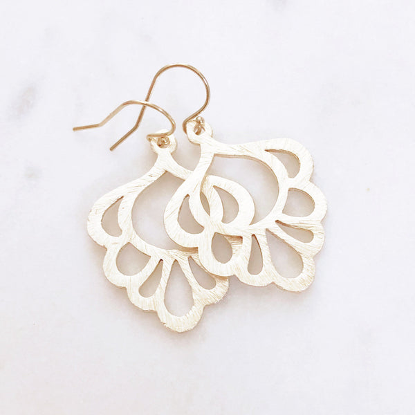 Art Deco Earrings, Statement Earrings, Boho Earrings, Gold Statement Earrings, Gold Drop Earrings, Bohemian Earrings, LEONA