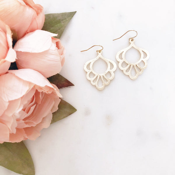 Art Deco Earrings, Statement Earrings, Boho Earrings, Gold Statement Earrings, Gold Drop Earrings, Bohemian Earrings, LEONA