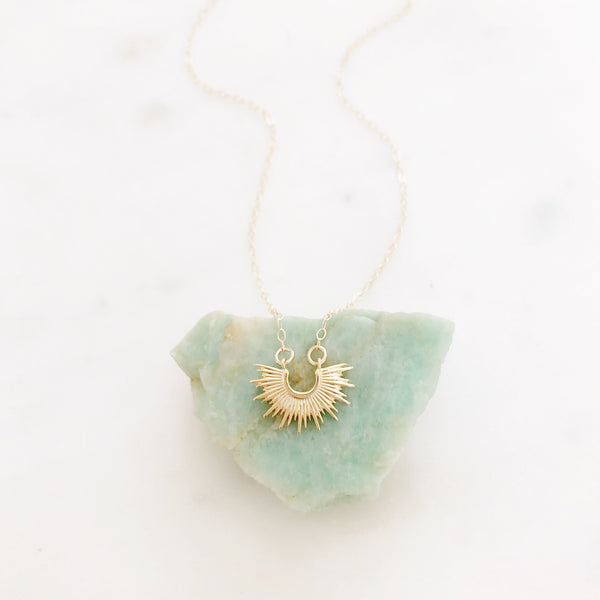Gold Sun Necklace, Celestial Jewelry, Sunburst Necklace, Dainty Gold Necklace, Best Friend Gifts, Birthday Gifts for Her, SUNRISE