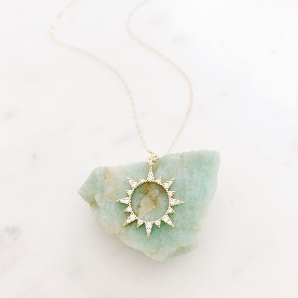 Sun Necklace, Celestial Jewelry, Sunburst Necklace, Dainty Gold Necklace, Best Friend Gifts, Birthday Gifts for Her, SUNNY