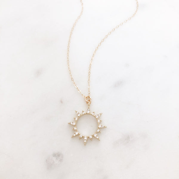 Sun Necklace, Celestial Jewelry, Sunburst Necklace, Dainty Gold Necklace, Best Friend Gifts, Birthday Gifts for Her, SUNNY