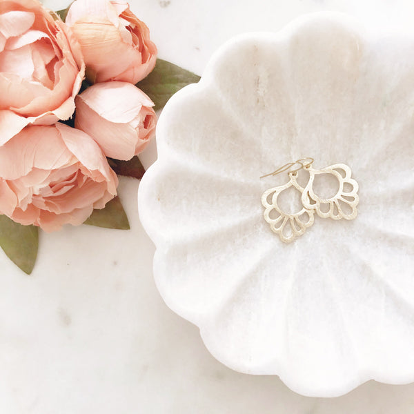 Art Deco Earrings, Statement Earrings, Boho Earrings, Gold Statement Earrings, Gold Drop Earrings, Bohemian Earrings, LEONA