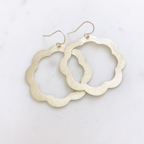 Flower Statement Earrings, Flower Earrings, Gold Statement Earrings, Boho Earrings, Floral Earrings, Big Flower Earrings, JOSIE