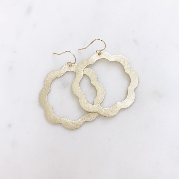 Flower Statement Earrings, Flower Earrings, Gold Statement Earrings, Boho Earrings, Floral Earrings, Big Flower Earrings, JOSIE