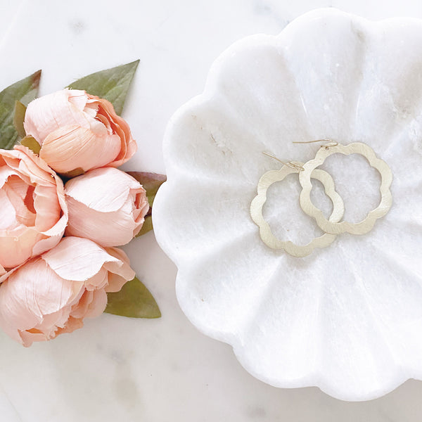 Flower Statement Earrings, Flower Earrings, Gold Statement Earrings, Boho Earrings, Floral Earrings, Big Flower Earrings, JOSIE