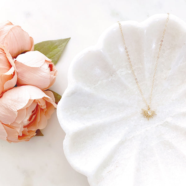 Sun Necklace, Celestial Jewelry, Gold Sun Necklace, Dainty Gold Necklace, Best Friend Birthday Gifts, HEPBURN
