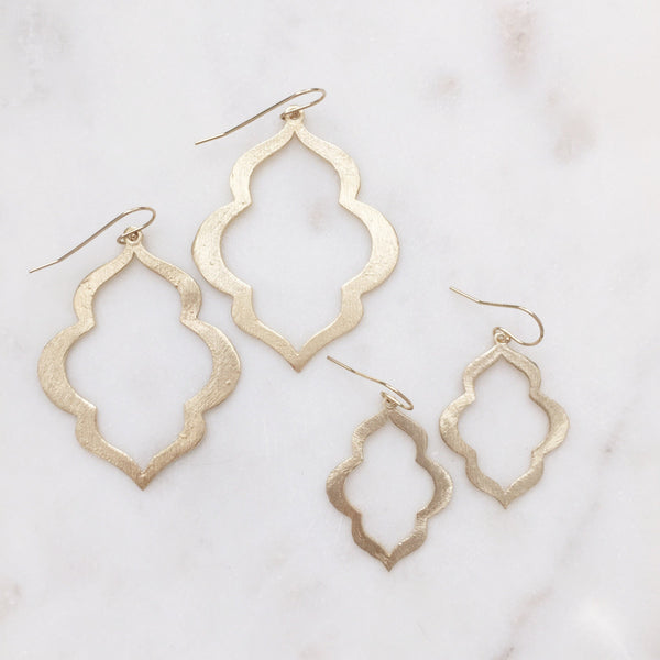 RIVER | Gold Moroccan Earrings | Gold Boho Earrings | Gold Statement Earrings | Brushed Gold Moroccan Earrings | Gold Bohemian Earrings