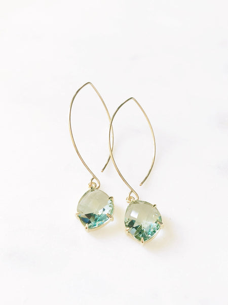 MAYA | Stone Threader Earrings | Dangle Earrings | Long Gold Wire Threader Earrings | Stone Gold Filled Threaders | Stone Threaders