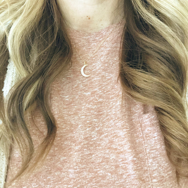 Crescent Moon Necklace, Moon Necklace, Celestial Jewelry, Dainty Gold Necklace, Crescent Necklace, Boho Necklace, Gold Moon Necklace, REAGAN