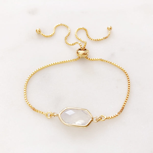 Bolo Bracelet, Adjustable Bracelet, Slider Bracelet, Dainty Gold Bracelet, Bridesmaid Bracelet, Bridal Jewelry, SERENITY