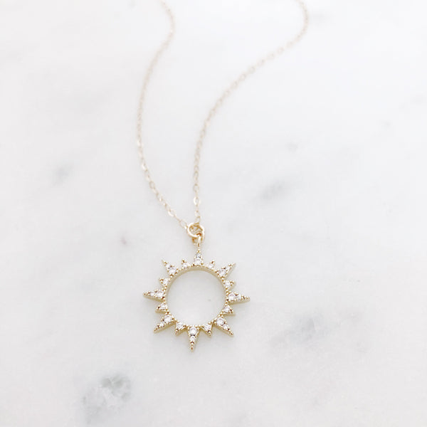 Sun Necklace, Celestial Jewelry, Sunburst Necklace, Dainty Gold Necklace, Best Friend Gifts, Birthday Gifts for Her, SUNNY