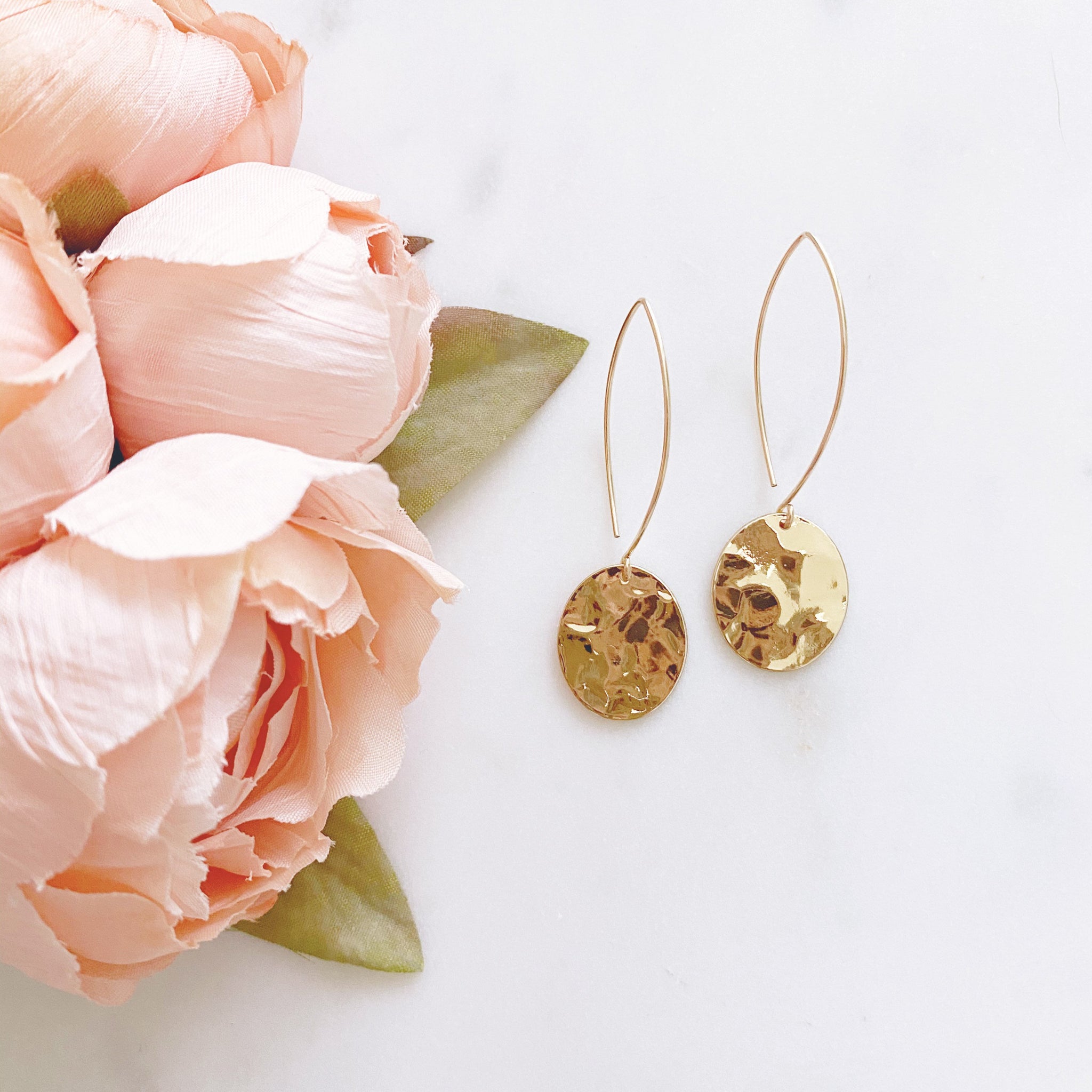 Geometric Earrings, Gold Dangle Earrings,  Best Friend Birthday Gifts, HARMONY