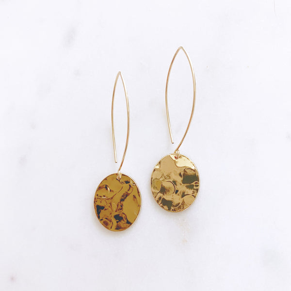 Geometric Earrings, Gold Dangle Earrings,  Best Friend Birthday Gifts, HARMONY